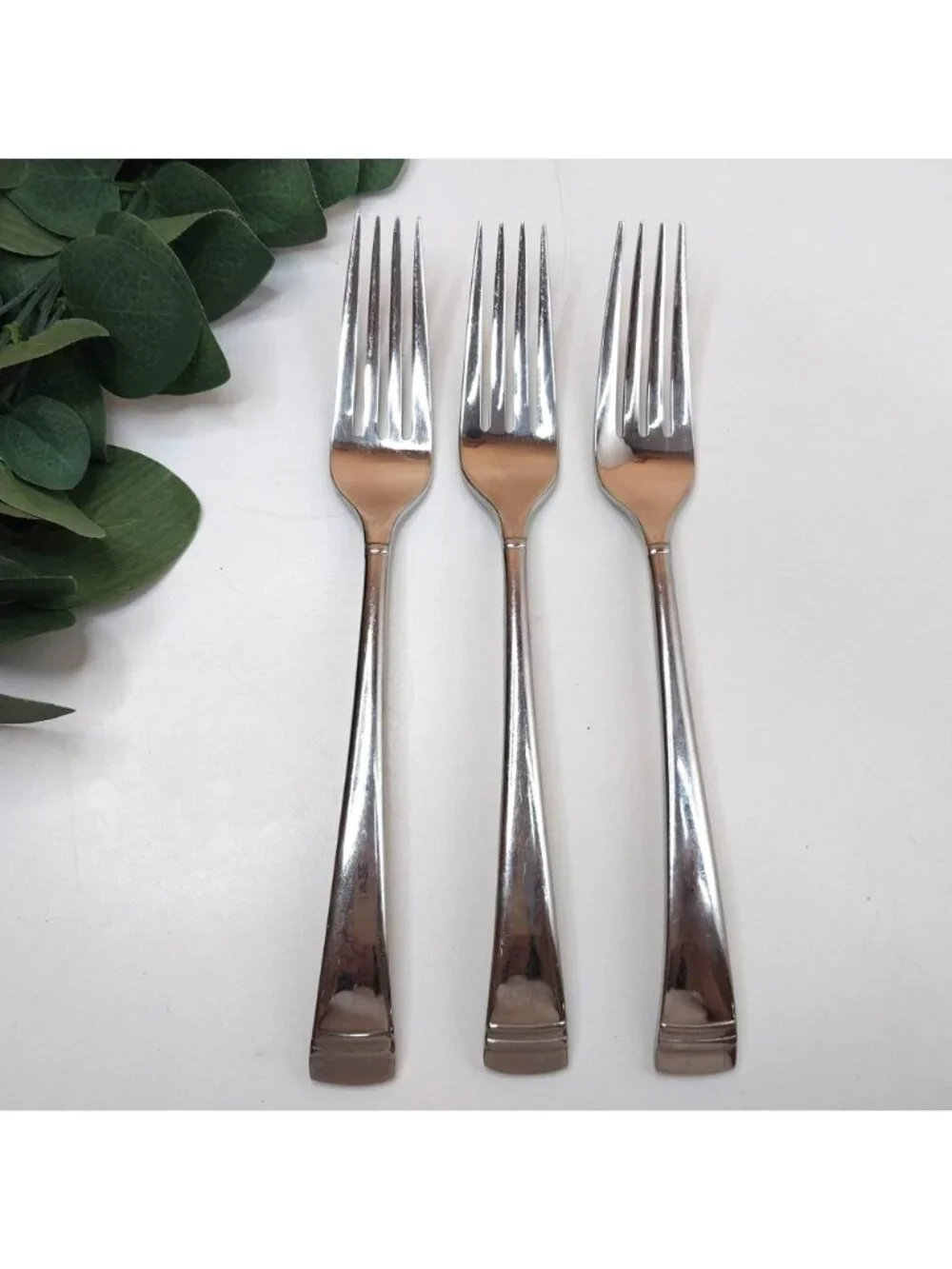 Set Of 3 Lenox Federal Platinum 18/10 Stainless Steel Dinner Forks